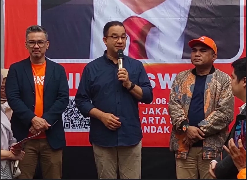 Anies Baswedan pada kegaiatan Gerakan Rakyat