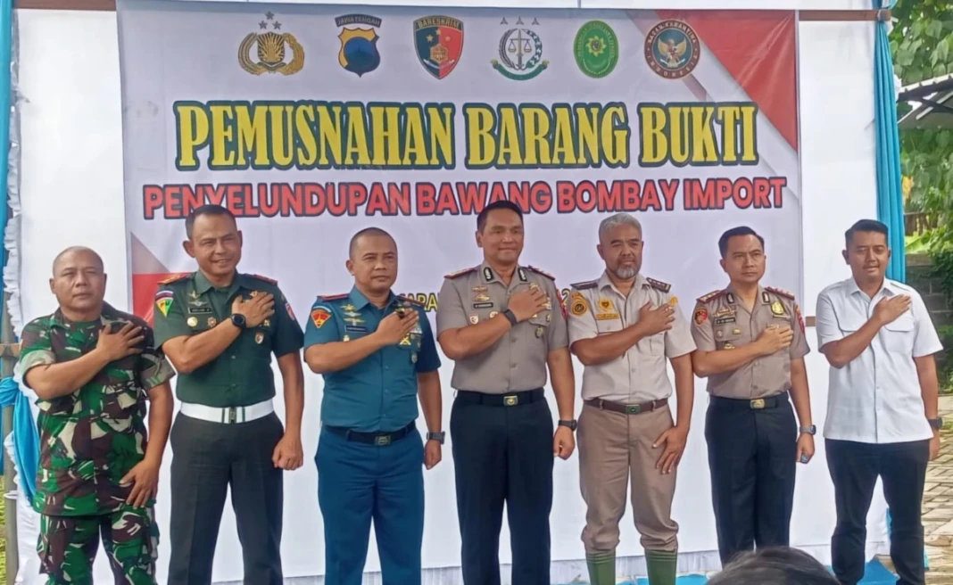 Bawang bombay ilegal dimusnahkan