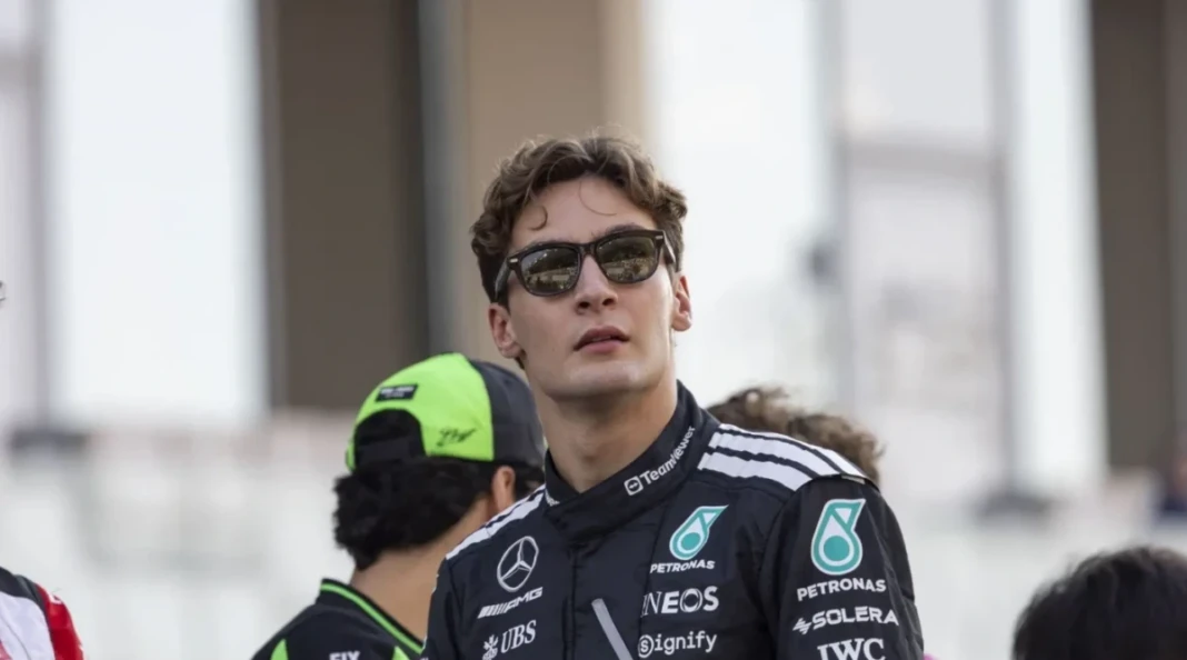 Pembalap FI dari team Mercedes-AMG Petronas, George Russell.