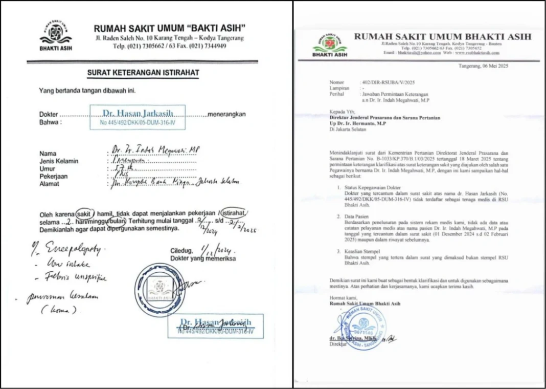 Dokumen Klarifikasi RS yang dibuka oleh Kementan