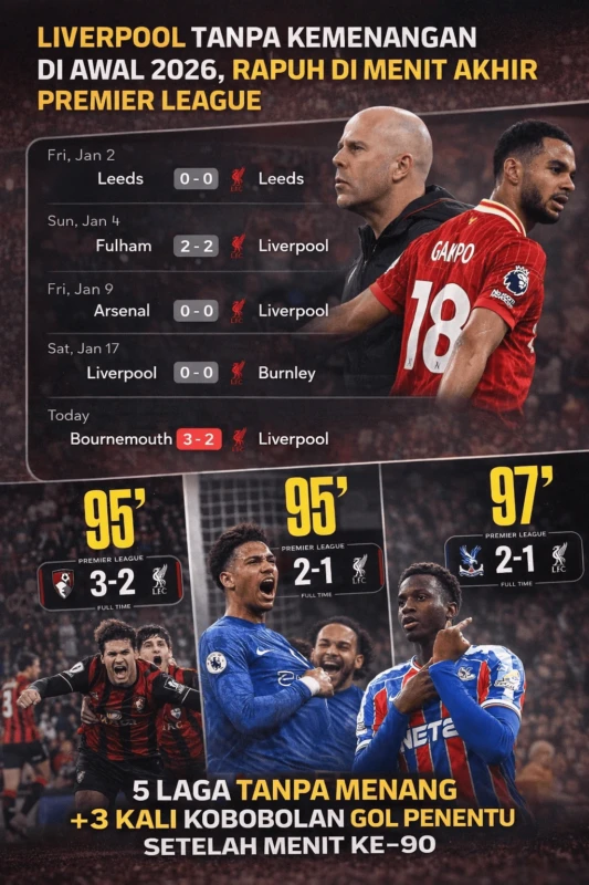 Berdasarkan data dari beberapa pertandingan awal tahun 2026.