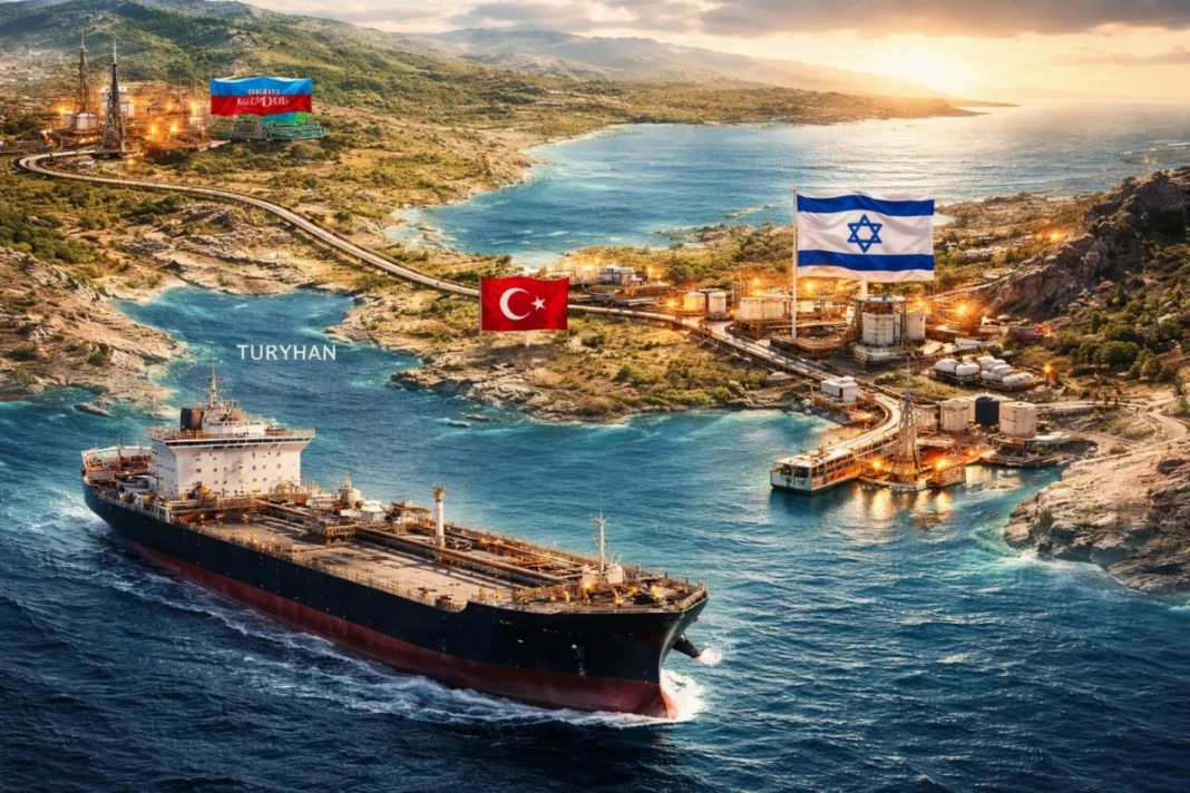 Aliran minyak Azerbaijan terus bergerak menuju Israel melalui jalur Turki, dengan kapal tanker dan infrastruktur energi yang menyala terang di pesisir Mediterania, menggambarkan kontras tajam antara embargo politik resmi dan realitas jaringan pasokan global di tengah tragedi kemanusiaan Gaza.
