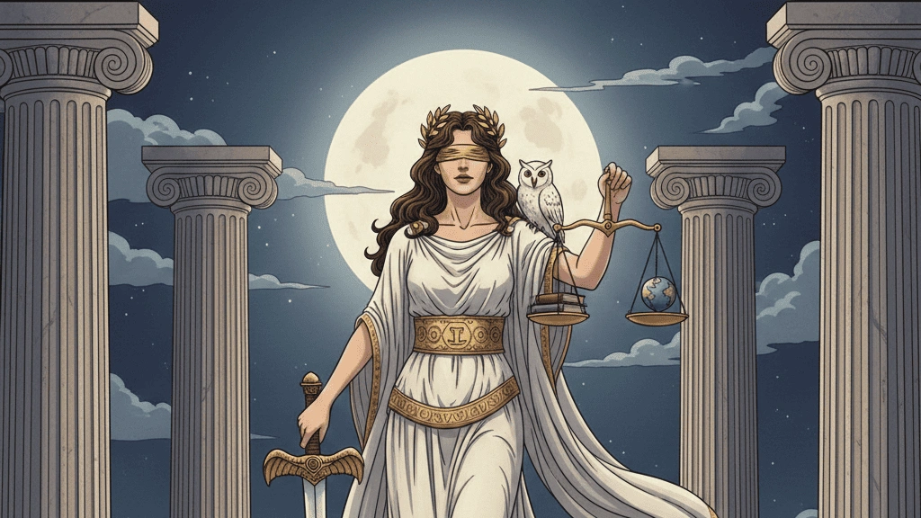 Ilustrasi Dewi Hukum, Generated with AI