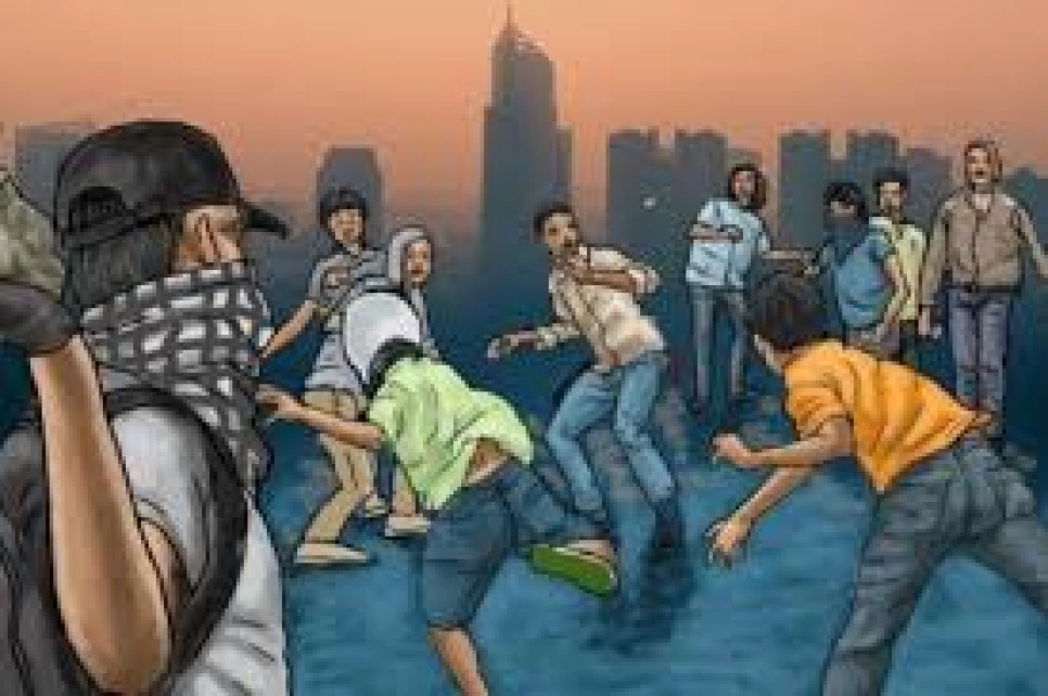 Ilustrasi tawuran.