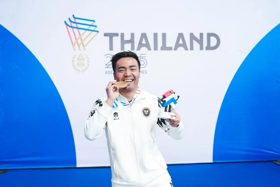 Atlet para renang Bayu Putra Yuda tampil luar biasa dengan merebut medali emas pada nomor Men’s 200m Freestyle S10 yang berlangsung di 80th Birthday Anniversary Stadium, Nakhon Ratchasima, Thailand,