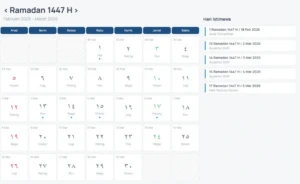 KHGT bulan Ramadhan 1447 H.