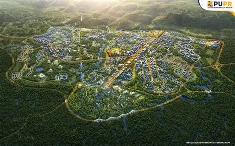 Rancangan IKN di Kalimantan Timur.