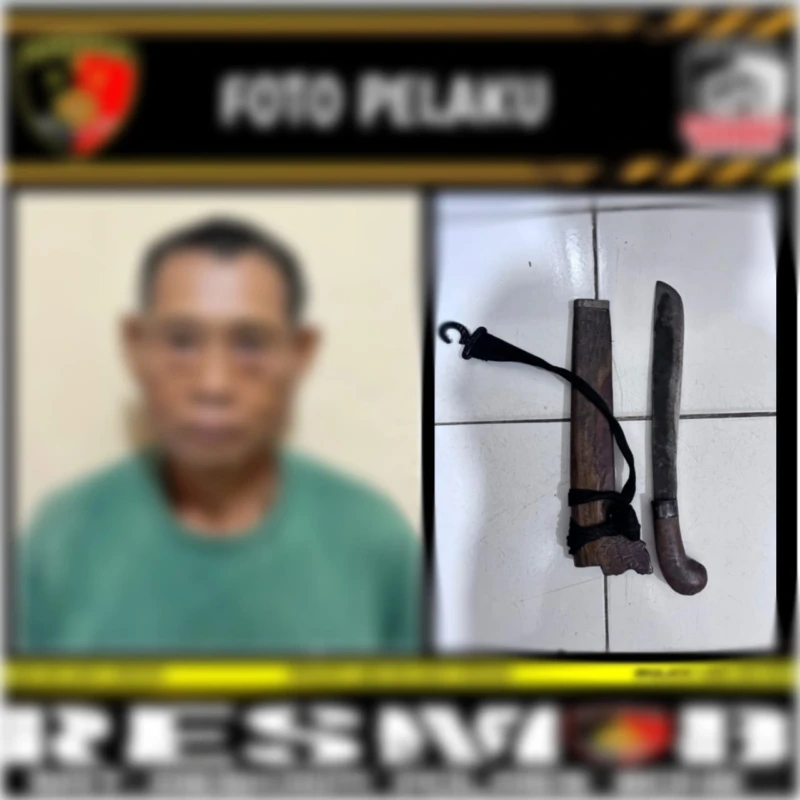 Pelaku dan barang bukti yang diamankan oleh Polisi