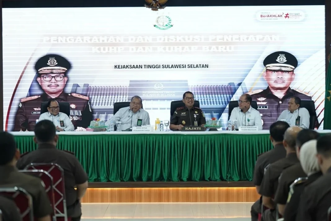 Pengarahan dan Diskusi Penerapan KUHP dan KUHAP Baru Kejati Sulsel