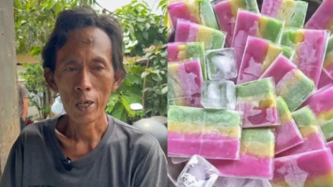 Penjual es gabus yang dituduh jual es pakai spons