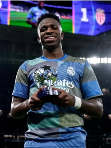 Penyerang Real Madrid, Vinicius Jr jadi pemain terbaik lawan Monaco di Liga Champions