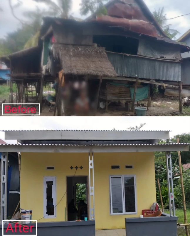 Rumah Pasa’ Daeng Sisi (74) yang mendapat bantuan bedah rumah di Takalar