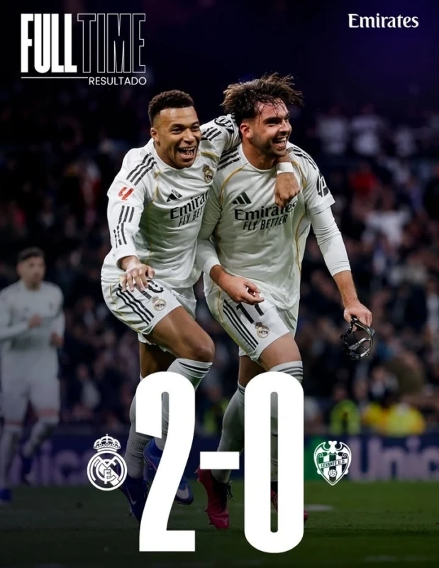 Real Madrid Kalahkan Levante 2-0 di Bernabeu