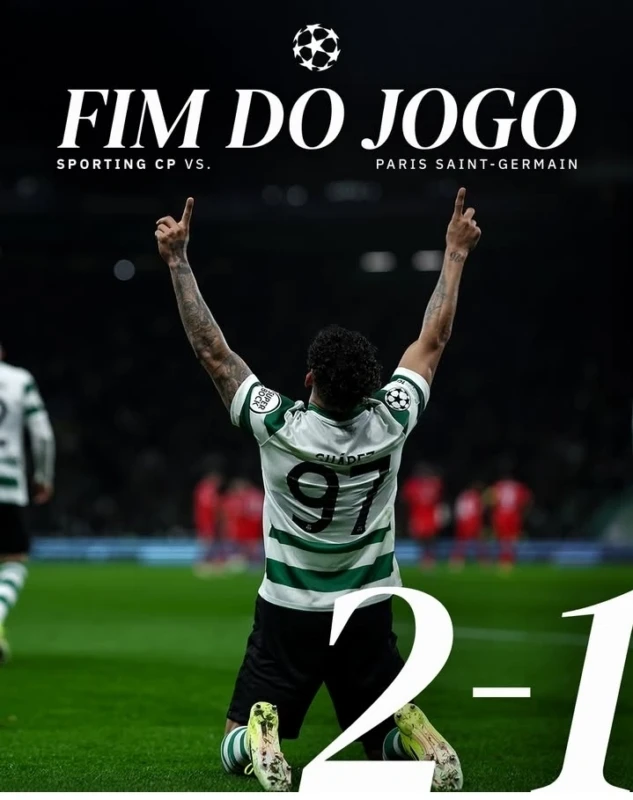 Hasil pertandingan Sporting CP vs PSG 2-1 di Liga Champions
