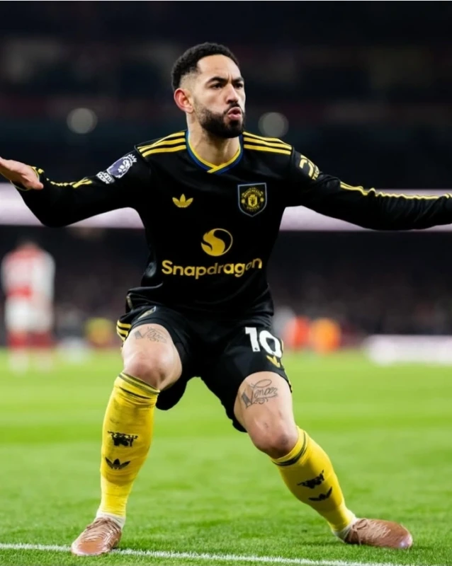 Selebrasi gol Matheus Cunha. source manutd