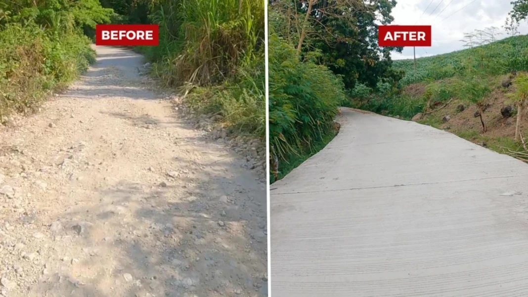 Sebelum dan sesudah perbaikan jalan di Enrekang