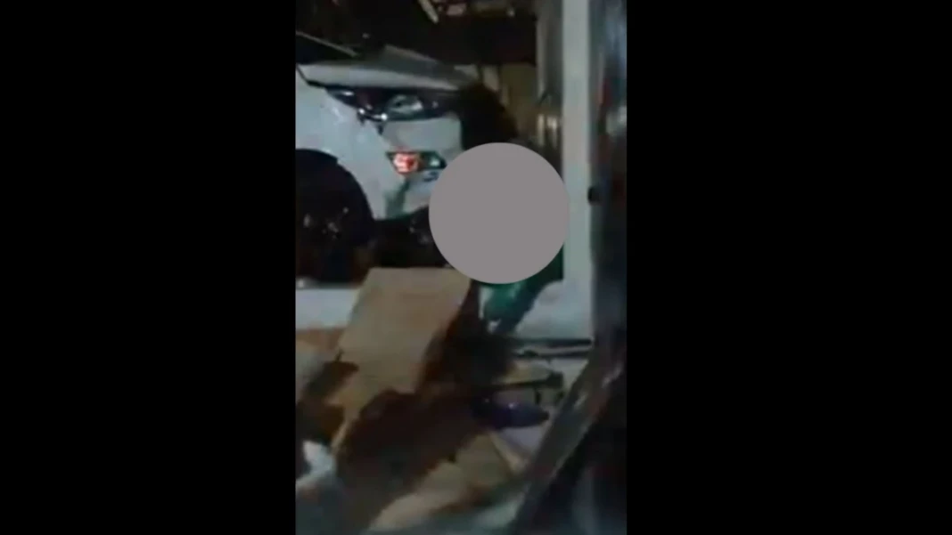 Tangkapan layar video korban tabrakan mobil Innova di Gowa