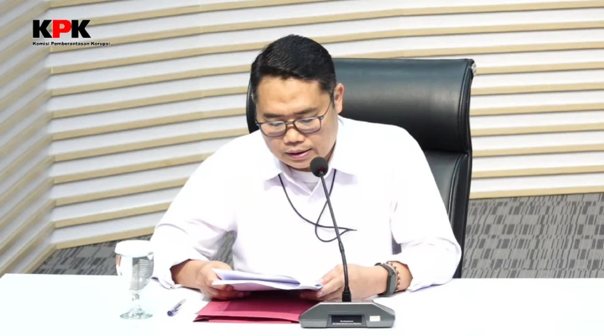 Asep Guntur Rahayu dalam Konferensi Pers KPK