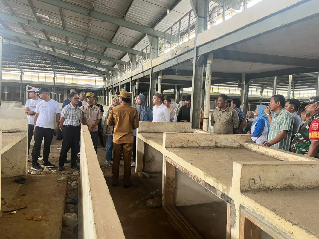 Bupati Bone Andi Asman Sulaiman saat mengunjungi Pasar Bajoe Bone, Selasa (17:2:2026)