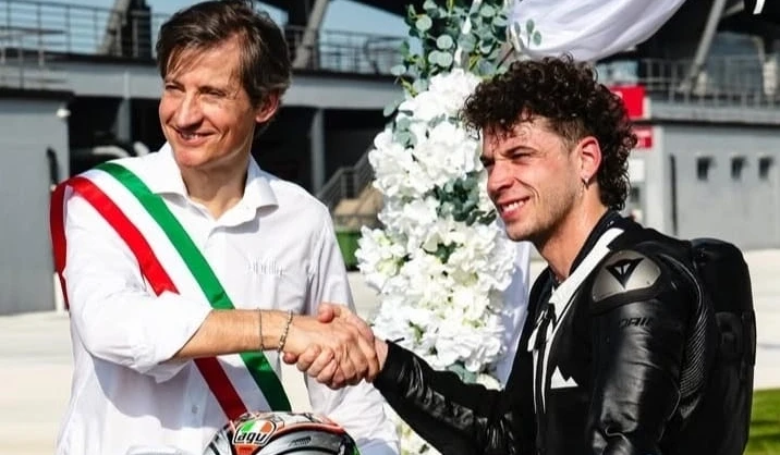 Pembalap MotoGP dari team Aprilia Racing, Marco Bezzecchi