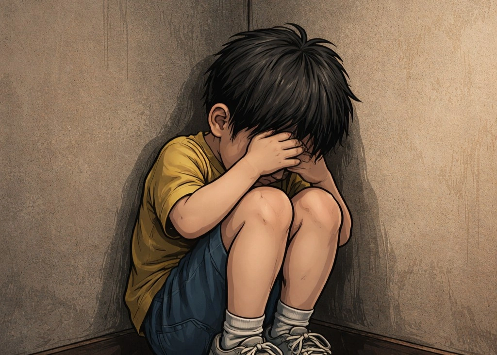 ilustrasi anak teraniaya