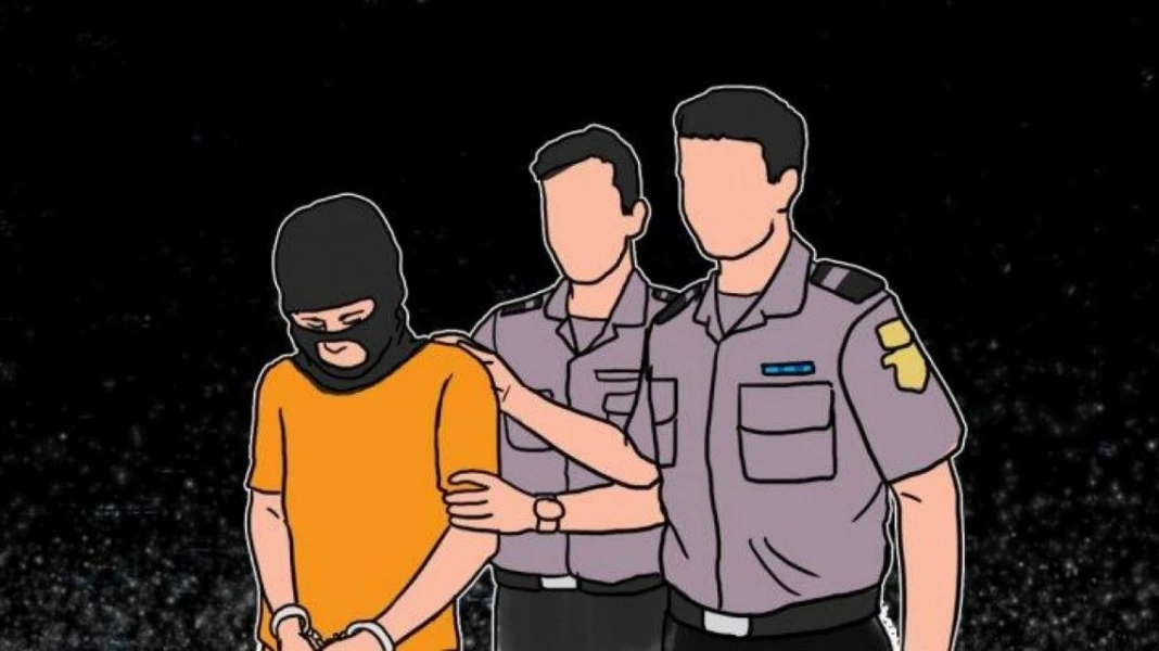 Ilustrasi ditangkap polisi