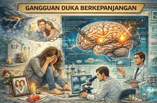 Ilustrasi gangguan duka berkepanjangan.