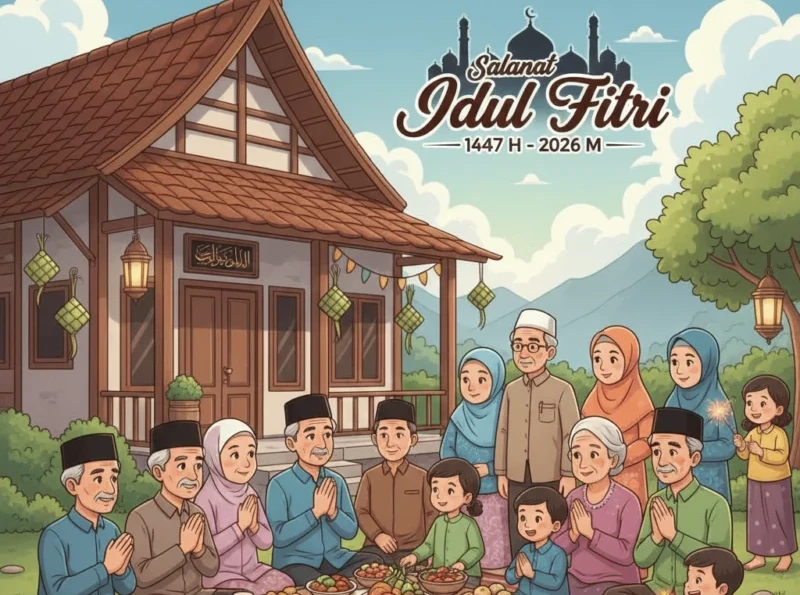 Ilustrasi Lebaran Idul Fitri 1447 H.