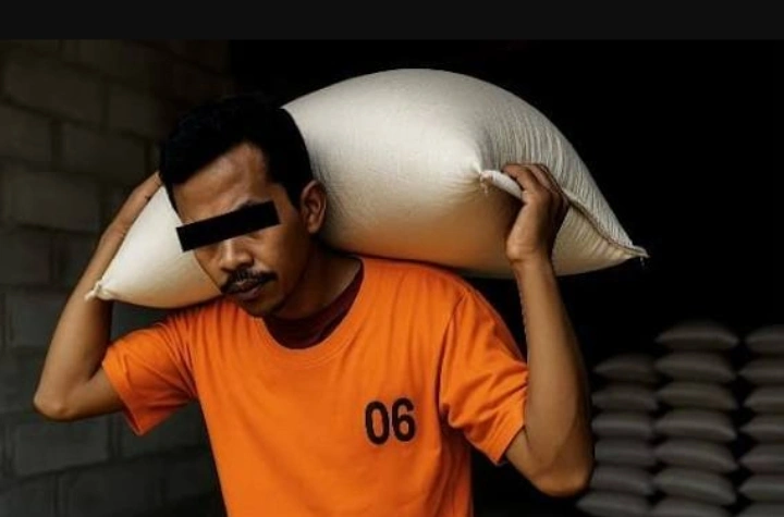 Ilustrasi pencuri gabah