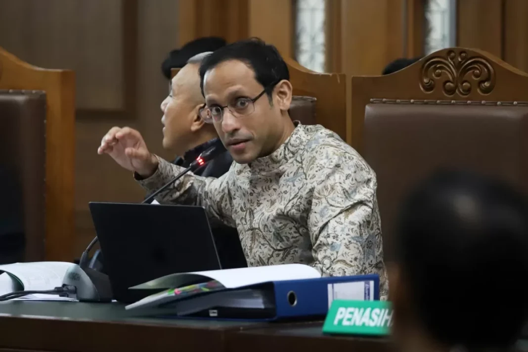 Nadiem Makarim di persidangan
