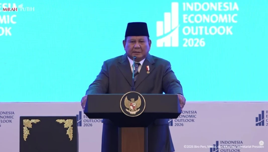 Presiden Prabowo dalam Indonesia Economic Outlook 2026