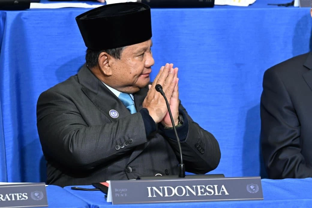 presiden Prabowo di rapat board of peace