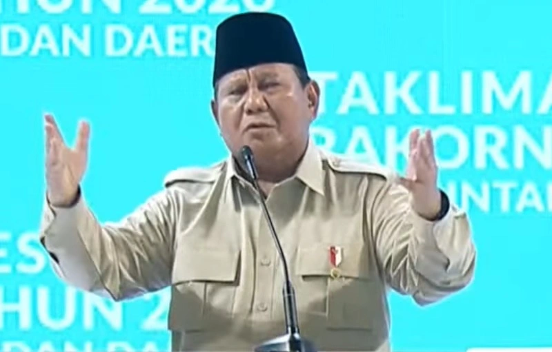 Presiden RI Prabowo Subianto saat membuka Rapat Koordinasi Nasional (Rakornas) Pemerintah Pusat dan Daerah Tahun 2026 di Sentul International Convention Center (SICC), Kabupaten Bogor, Jawa Barat, Senin