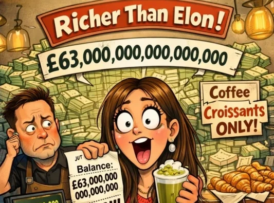 Saldo £63 kuadriliun membuat Sophie Downing “terkaya di dunia” 