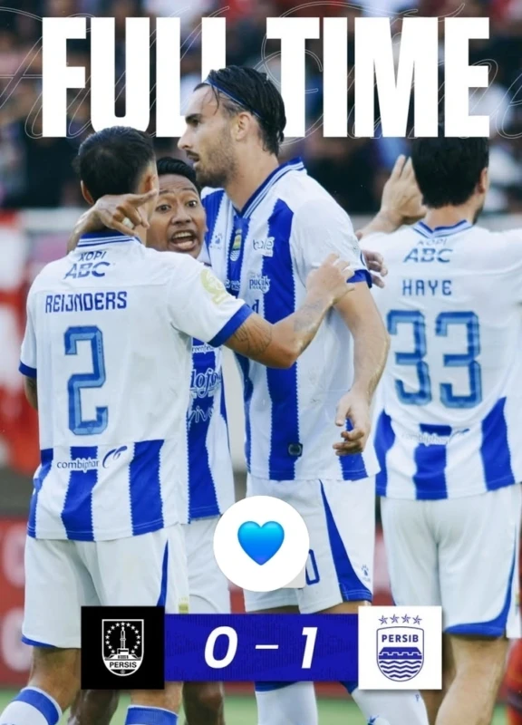 Persib Bandung sukses mengalahkan tuan rumah Persis Solo dengan skor 1-0. source persib