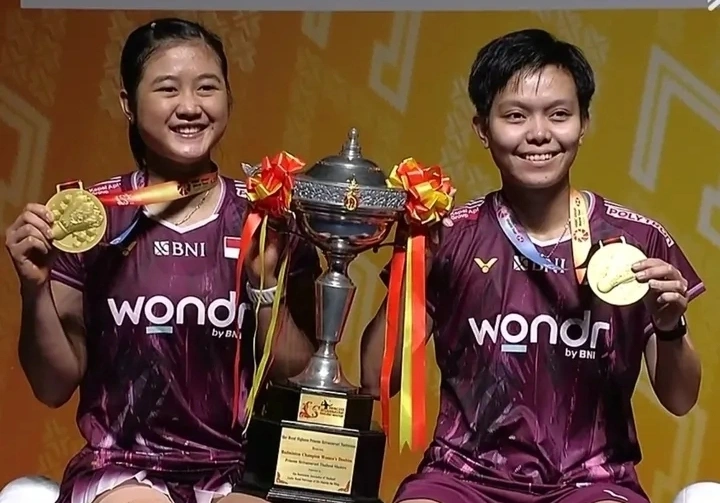 Ganda putri Indonesia, Amalia Cahaya Pratiwi / Siti Fadia Silva Ramadhanti, gemilang dengan menjuarai Thailand Masters 2026.