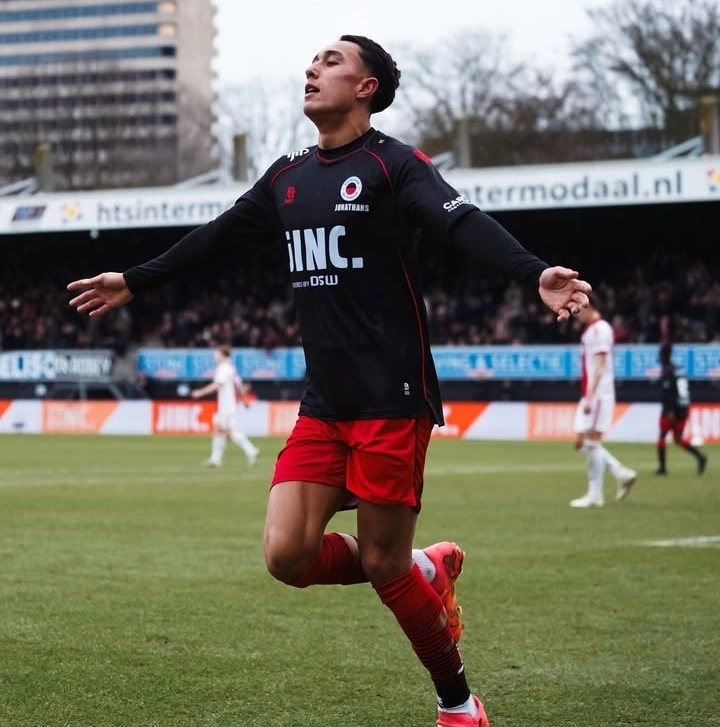 Pemain Timnas Indonesia Miliano Jonathans kembali mencetak gol bersama Excelsior Rotterdam kontra Ajax Amsterdam di Eredivisie. dok/excelsiorrdam