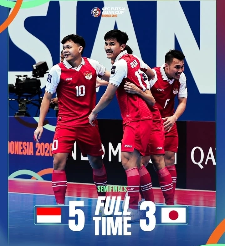 Indonesia lolos final futsal 2026, Timnas Futsal Indonesia Jepang, hasil semifinal futsal Asia, Piala Asia Futsal AFC 2026, futsal Indonesia sejarah, Indonesia vs Jepang futsal