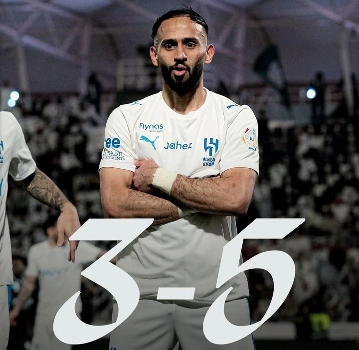 Al Hilal meraih kemenangan dramatis 5-3 lawan Al shabab pada liga Arab Saudi. dok/alhilal