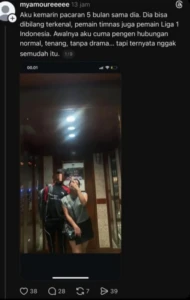 Unggahan pemilik akun @myamoureeeee, menceritakan penganiayaan yang dialaminya.