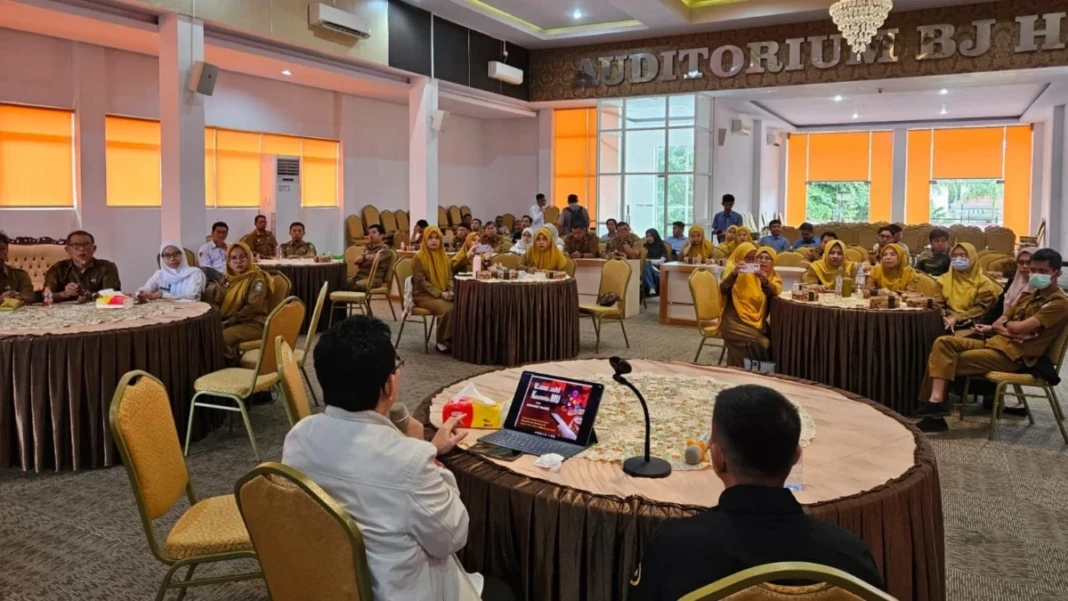 Workshop Jurnalistik dan Kehumasan yang digelar Persatuan Wartawan Indonesia (PWI) Parepare di Auditorium BJ Habibie, Senin 