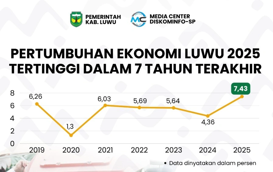 data pertumbuhan ekonomi kab. Luwu