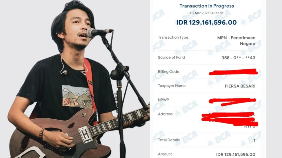 Fiersa Besari bagikan bukti bayar pajaknya