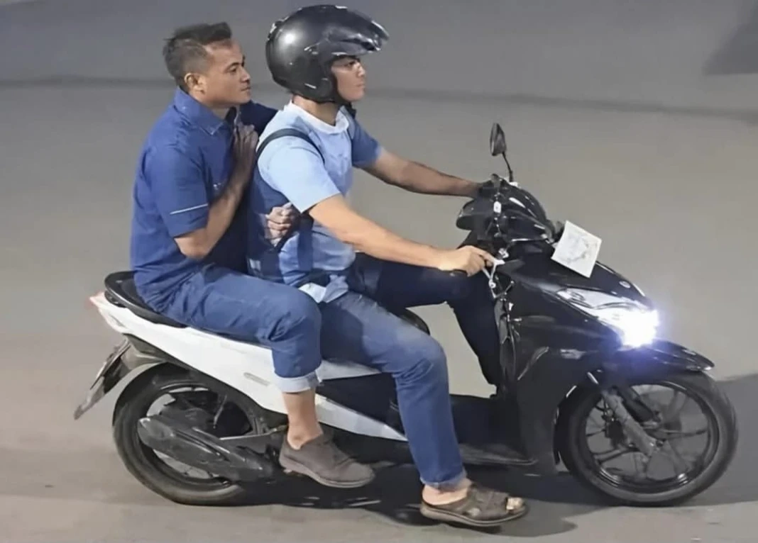 Foto hasil AI terduga pelaku yang tersebar di media sosial