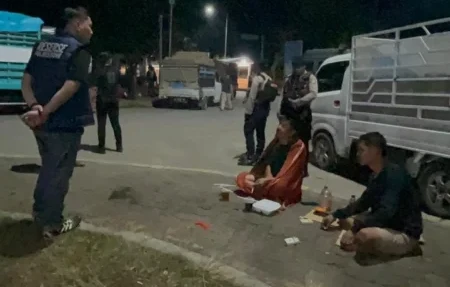 Kasat Reskrim Polres Bone, AKP Alvin Aji Kurniawan dalam kegiatan “gerebek sahur”, Rabu dinihari 18 Maret 2026. dok/askarspos
