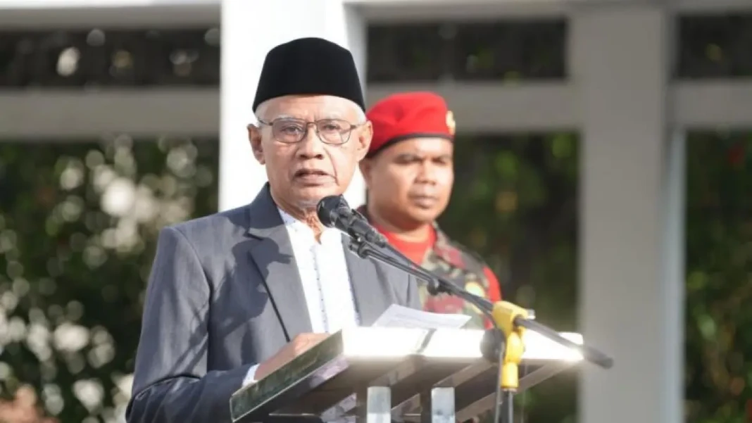 Ketua Umum PP Muhammadiyah Haedar Nashir menyampaikan khutbah Shalat Idul Fitri 1447 Hijriah di Universitas Muhammadiyah Yogyakarta