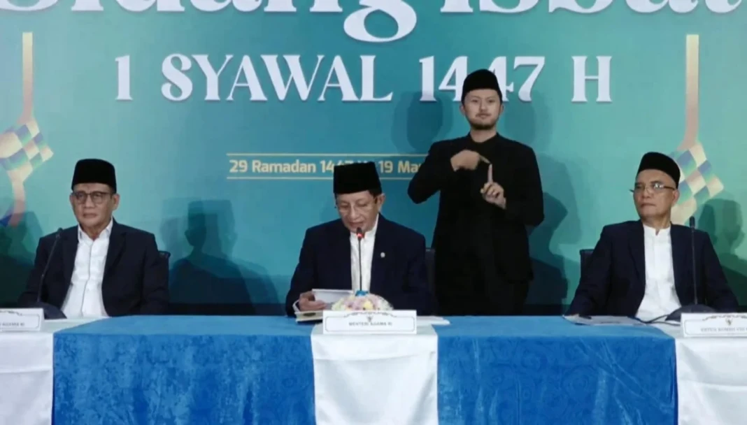 Konferensi Pers Kemenag penyampaian hasil Sidang Isbat 1 Syawal 1447 Hijriah