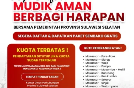 Mudik Gratis Sulsel.