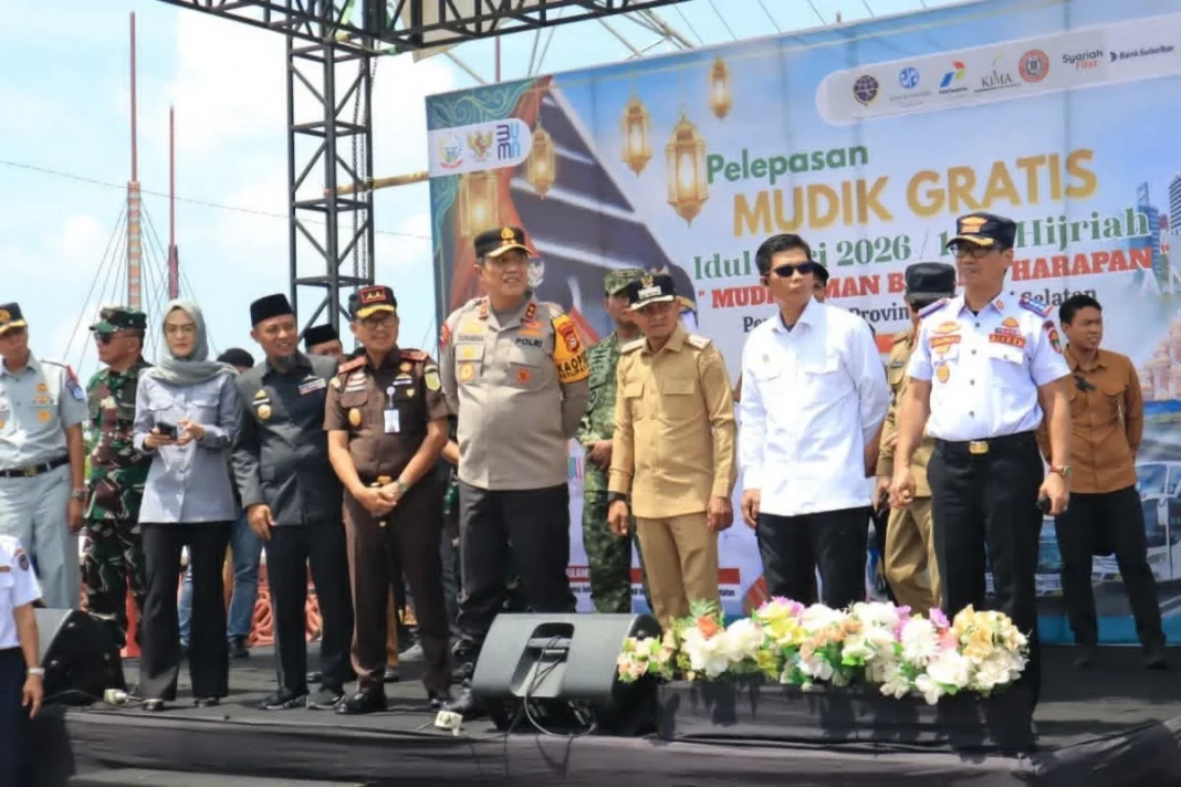 Pelepasan Angkutan Mudik Gratis Idulfitri 1447 H:2026 M di CPI Makassar