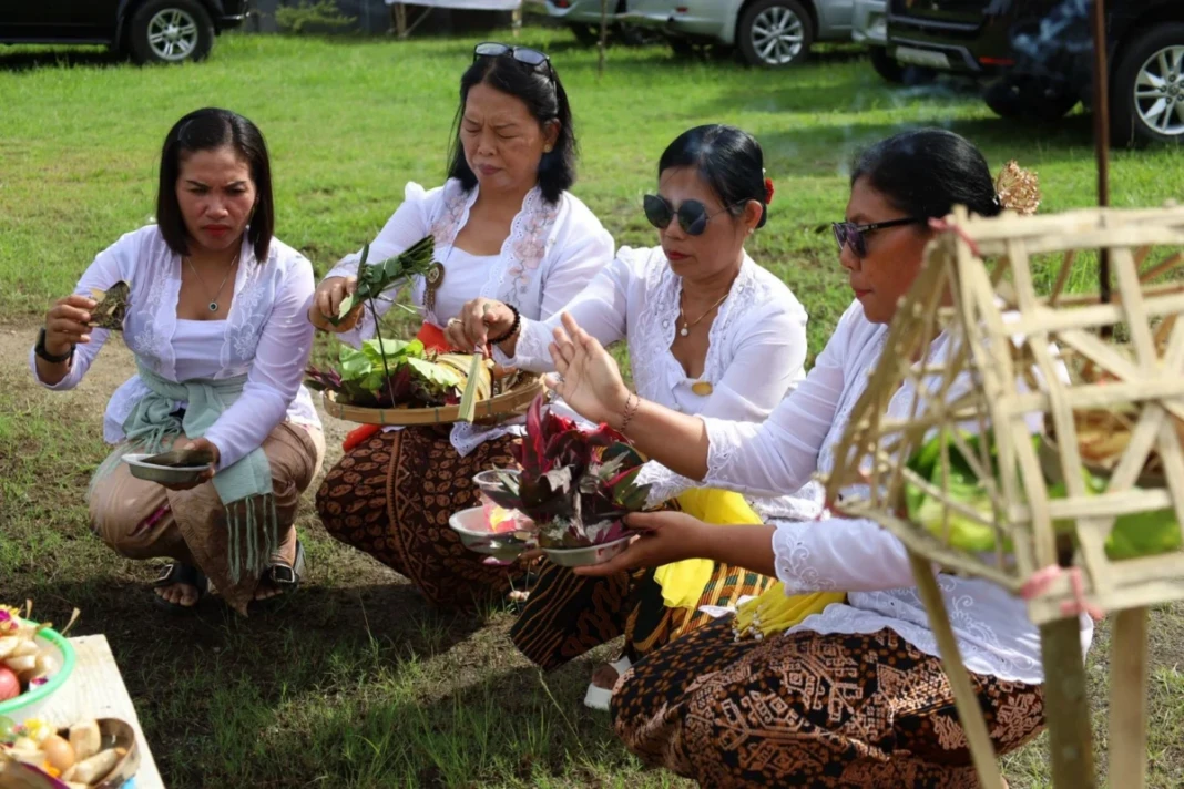 Salah satu rangkaian Nyepi, upacara Tawur Kesanga dalam rangka menyambut Hari Raya Nyepi